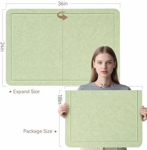 Felt Bulletin Board 36x24 inches, Decorative Pin Board for Home & Office