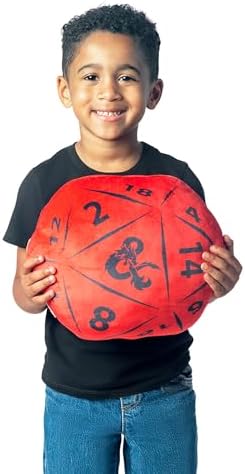Northwest Dungeons & Dragons D20 Die Cloud Pillow 12" – RPG Plush Stuffed Toy, Geeky Room Decor for Kids & Adults, Gift for D&D Fans
