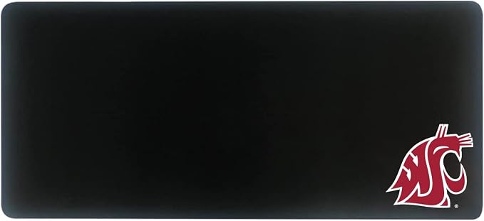 Washington State University Classic Cloth Desk Mat, Durable Office Supplies, Non-Slip Base, Responsive Desk Pad with Smooth Cloth Surface, Black