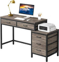 Tribesigns Computer Desk with 5 Drawers, Reversible Home Office Desks