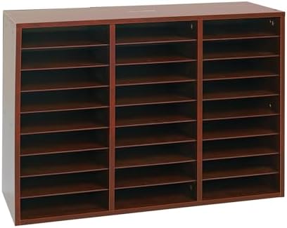 Really Good Stuff Classroom Mahogany Mail Center, 27 Slots