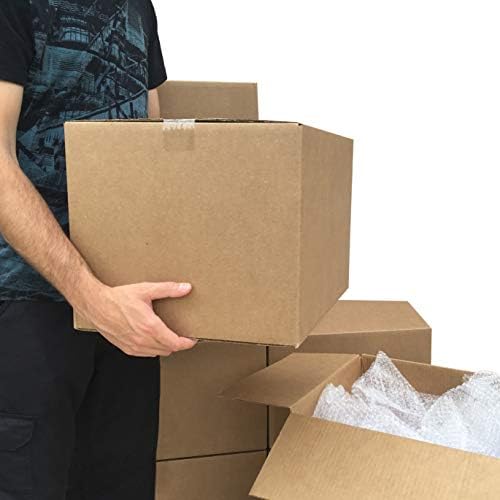 Amazon Basics Cardboard Moving Boxes, Medium 18" x 14" x 12", Brown, 20-Pack