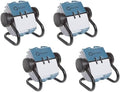 Rolodex® Open Metal Single Rotary File 2 1/4" x 4" 500 Cards Black (Pack of 4)