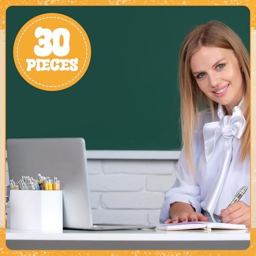 30 Pcs Back to School Teacher Pens Appreciation Gifts Bulk Funny Ballpoint Pens Motivational Inspirational Thank You Teacher Gift for Student First Day of School Employee Coworker Office Supplies