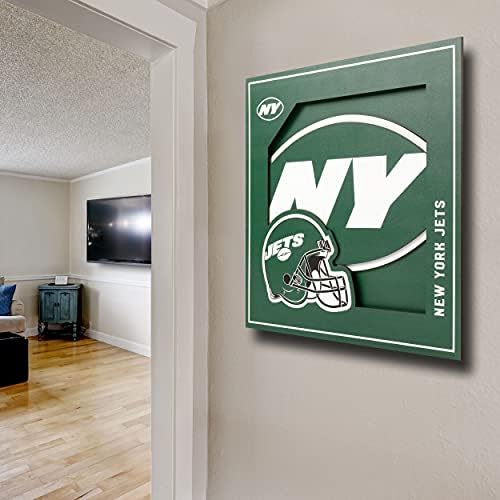 YouTheFan NFL New York Jets 3D Logo Series Wall Art