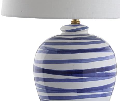JONATHAN Y Joelie Ceramic Table Lamp Modern Coastal 29", Blue/White