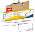 Self Adhesive Prong Paper Fasteners 100 Pack, 2 Inch Capacity, Steel Base