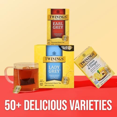Twinings Lady Grey Black Citrus Tea Bags, 100 CT Box (1 Pack)
