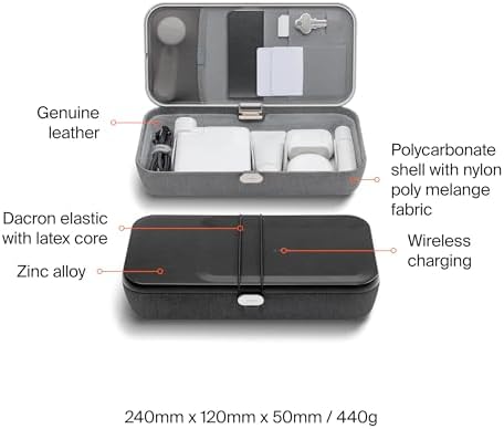orbitkey Nest V2 Portable Desk Organizer with Wireless Charger - Black