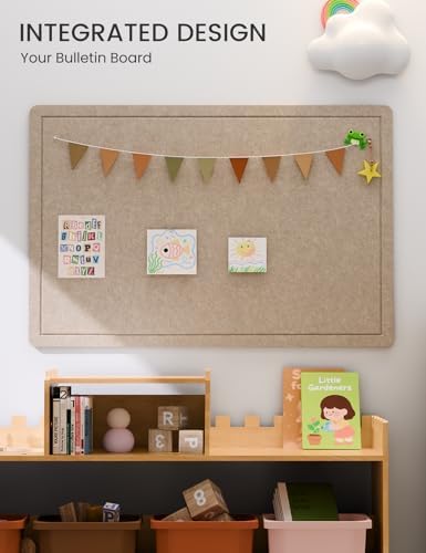Fluxynara 35.4" x 23.6" Bulletin Board, Taupe