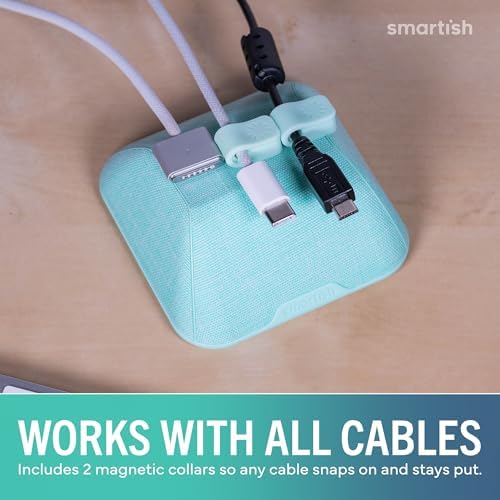 Smartish Magnetic Cord Holder, Cable Wrangler, Nightstand & Desk Organizer