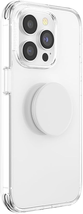 PopSockets Adhesive Phone Grip, Holder- White | Secure Comfortable Hold, Anti-Drop, Kickstand, White, Electronic Accessories, For iPad/Kindle/iPhone/Android