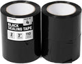 3" x 110 Yards Black Packing Tape, 4 Rolls - 2.0 Mil Carton Sealing Tape