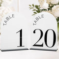 White Arch Wedding Table Numbers 1-20 with Stands