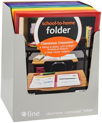 C-Line Classroom Connector School-to-Home Folders, Assorted Colors, 36 per Box (32000-36)
