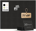 Large Cork Board for Walls 71" x 59",30 Pack 12"X12"Felt Bulletin Board Tiles with 240 Adhesive Tabs,Cork Board Alternative for Office Decor, Push Pin Board Wall Organizer- Black