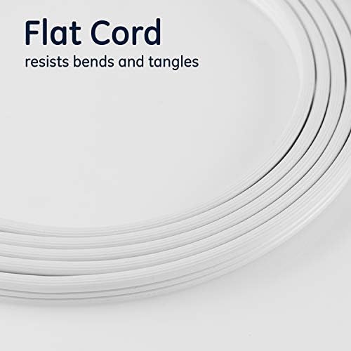 GE 3-Outlet Flat Extension Cord 8 Ft Grounded Extension Cord
