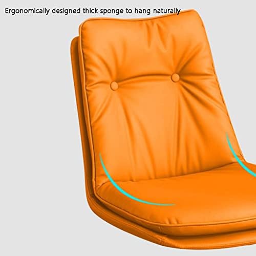 Ergonomic Office Chairs Home Leather Swivel Office Chair Computer Desk Chair for Living Room Bedroom Office Ergonomic Chair (Colour: Green) (Orange)