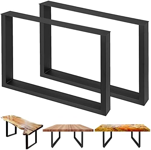 VEVOR Set of 2 Steel Table Legs, 28''Height 35''Wide Width Metal Legs for Dining