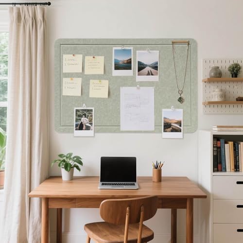 Felt Bulletin Board 48x36 inches, Decorative Pin Board for Home & Office