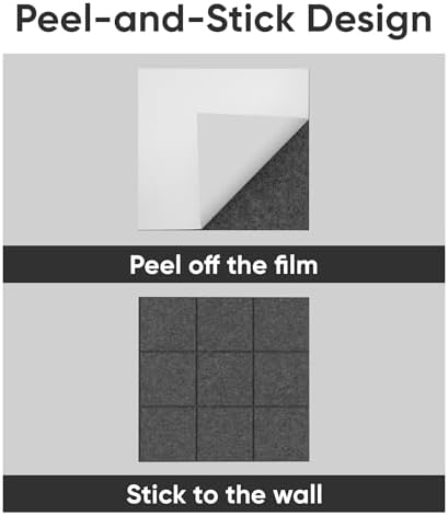 Large Cork Board for Walls 36" x 24", 6 Pack Felt Wall Tiles with Push Pins for Office Home, Pin Board Bulletin Board for Photo Pictures, Gradual Gray