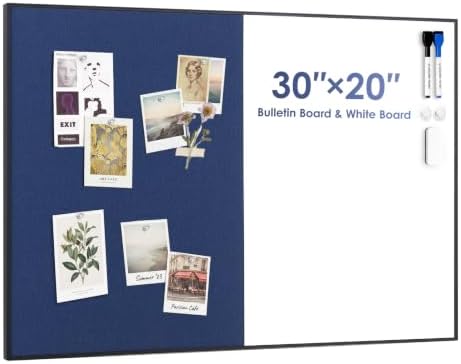 ARCOBIS Cork Board White Board Combo for Wall