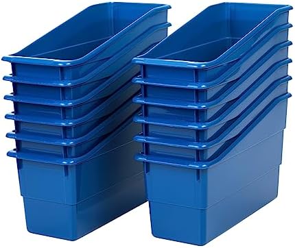 Really Good Stuff Durable Book & Binder Holders 12-Pack, Blue
