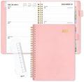 SUNEE 2027 Weekly & Monthly Planner 6.2"x8.5"- 12 Month (January 2027 - December 2027), Vegan Leather Cover, Pocket, Bookmark, Notes, Monthly Tab, Peach Pink