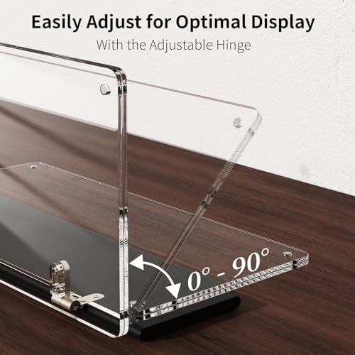 NIUBEE Acrylic QR Code Sign Stand, Clear Magnetic Holder for Booth Display