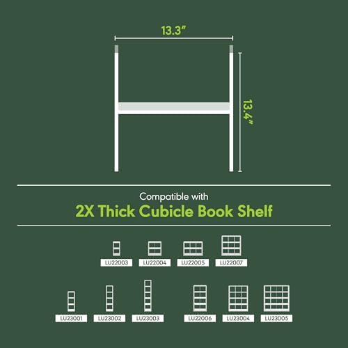 Furinno Cubicle H-Shelf Cube Insert, Cube Organizer, Dark Oak | 13.3W x 13.4H, Fits into Furinno Extra Thick Cubes, for Organizers and Storage (Does not fit IKEA Kallax Shelving)