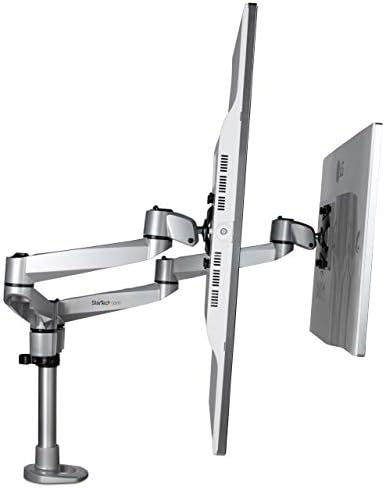 StarTech Desk Mount up to 27in, 17.6lb/8kg, Articulating, VESA (ARMDUALPS)