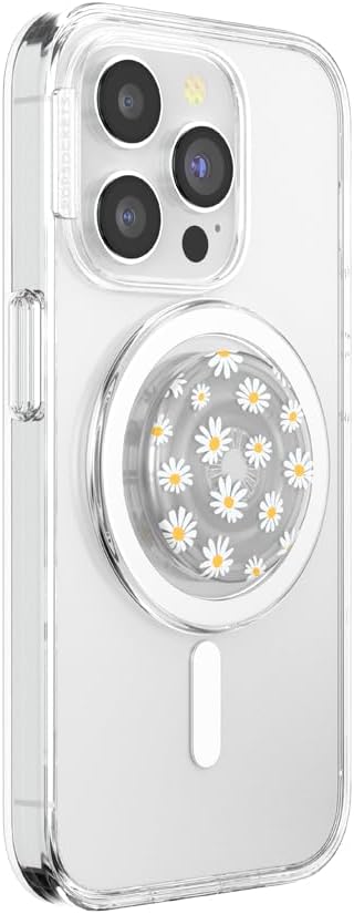 PopSockets Phone Grip for MagSafe, Magnetic Holder- He Loves Me Not | Removable, For Kindle / Android / iPhone, With Magnet, Daisy, Flower, Men, Boys