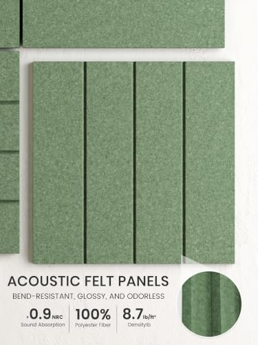 Bumusty 36" x 24" Large Cork Board Alternative, Moss Green