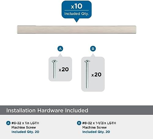 Amerock 10 Pack 3-3/4" Cityscape Satin Nickel Drawer Pull