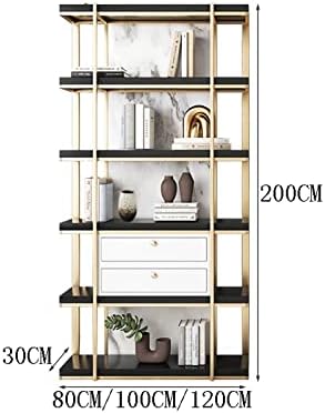 Storage Shelves Floor-to-Ceiling Bookshelf 5-Layer Display Rack Storage Rack Suitable for Living Room Study Office Decoration Bookshelf Office Organization,Black-80 * 30 * 200 cm