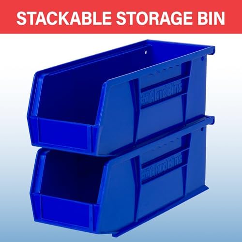 Akro-Mils 30224 AkroBins Plastic Storage Bins, 11"x 4"x 4", Green, 12-Pack