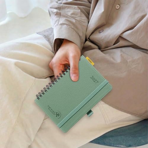POPRUN 2027 Pocket Calendar, 4" x 6.25" Small Weekly Planner, Mini Agenda