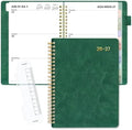 SUNEE 2026-2027 Weekly & Monthly Planner 6.4"x8.5" - 12 Month (July 2026 - June 2027), Vegan Leather Cover Planner Academic Year Calendar, Pocket, Notes, Monthly Tab, Deep Green
