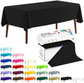 CXPSINC 54 Inch X 300 Feet Plastic Table Cover Roll Disposable Tablecloth with Slide Cutter for All Type/Shape Tables | Party, Banquet, Birthdays, Weddings(Black, 300 Feet)