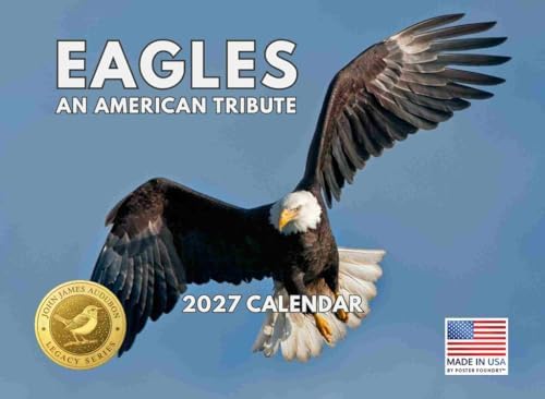 JJ Audubon Tribute Eagle Calendar 2027 Bird Monthly Wall Calender 12 Month