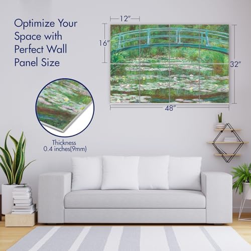PINWELIFE® Masterpiece Acoustic Art Panels, 8-Pack 12"×16" Sound Absorbing Panels, Decorative Acoustic Wall Art, Noise and Echo Cancelling for Home Studio/Office, Nano Tape Included