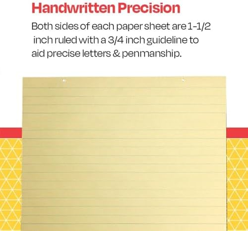 School Smart Manila Tag Ruled Chart Paper, Jumbo Size, 36 x 24 Inches, 36 Sheets