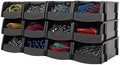 IRIS USA 12-Pack, Small Stackable Storage Bins, Black