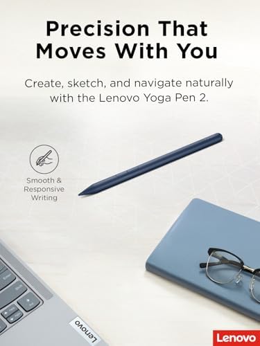 Lenovo Yoga Pen 2 with Magnetic Pen Case, AES 3.0 Stylus with 8192 Pressure Levels, USB C Rechargeable, Tilt Detection, Multi Protocol Support for Lenovo Yoga 2 in 1 PCs, Cosmic Blue