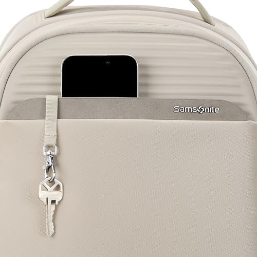 Samsonite Paralux Everyday Backpack - Laptop & Tablet Backpack with 5 Compartments, Removable TecKit™ Pouch, Microsuede Trim, Water Bottle Pockets - Work, Commute & Travel Bag - Stone Grey