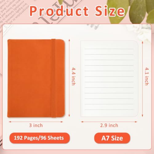 Ceenna 16 Packs Pocket Small Notebook Journals Mini Notebook Bulk 192 Pages/96 Sheets Hardcover with Thick Lined Paper 3" x 4.4" A7 Small Notepad Bright Color for Office Journey Supplies
