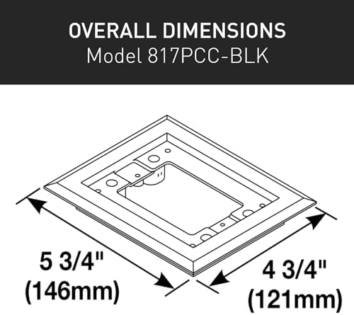 Legrand Wiremold OmniBox Single Gang Floor Box Carpet Flange Black 1 Pack