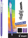 PILOT FriXion ColorSticks Erasable Gel Ink Pens, Purple, Pack of 12