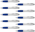 DISCOUNT PROMOS Colored Grip Gel Pens Set of 10, Bulk Pack - Great for Office, School, Business, Tradeshows, Events - BlueBI