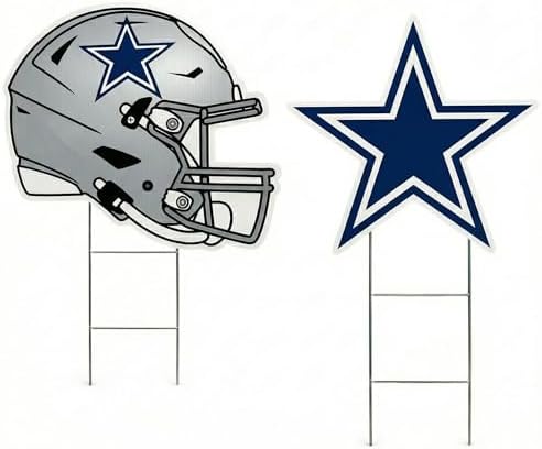 NFL Logo & Helmet 2 Pack Yard Sign Set